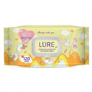 Салфетки влажные Lure 120шт