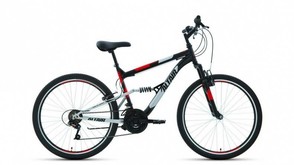 Велосипед Altair MTB FS 26 1.0 26" рост 16" 2020-2021 черный/красный