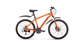 Велосипед FORWARD Hardi 26 2.0 disc 26" рост 17" черный/оранжевый