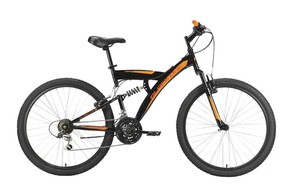 Велосипед Black One Flash FS 26 20" черный/оранжевый