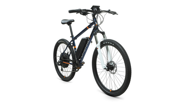 Велосипед FORWARD Cyclone Plus 26 2.0 disc 500w рост 19" 2020-2021 темно-синий