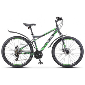 Велосипед STELS 27.5" Navigator-710 MD 16" антрацит/зеленый/черный