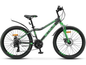 Велосипед STELS 24" Navigator 410 MD 12" черный/зеленый