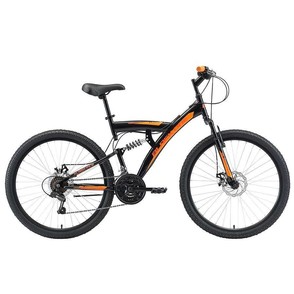 Велосипед Black One Flash FS 26 D 18" черный/оранжевый