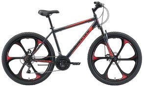 Велосипед Black One Onix 26 D FW 18" серый/красный/черный