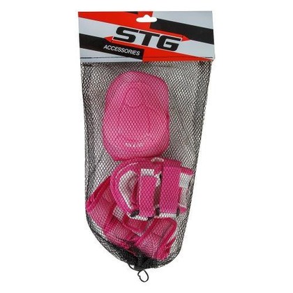 Защита роликовая STG YX-0304 розовый
