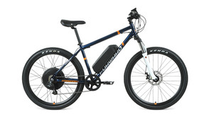 Велосипед FORWARD Cyclone Plus 26 2.0 disc 500w рост 19" 2020-2021 темно-синий